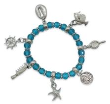 Pulseira Feminina de Iemanjá Azul Rainha do Mar Ajustável Pulseira Feminina de Iemanjá Azul Rainha do Mar Ajustável