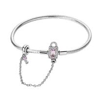 Pulseira Feminina de Prata 925 com Fecho Cobra e Zircônia Cúbica