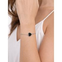 Pulseira Feminina de Prata 925 Coração Preto Presente Luxo Pulseira Feminina de Prata 925 Coração Preto Presente Luxo