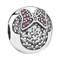 Pulseira Feminina De Prata 925 Disney Mickey Com Miçangas, Serve Para Joias Pandora DIY