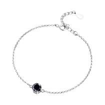 Pulseira Feminina De Prata Esterlina 1 Ct D Cor Moissanite Clássico Seis Garras Joias De Luxo
