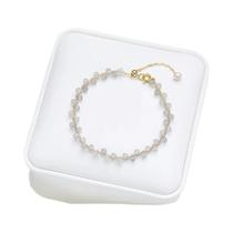 Pulseira Feminina De Turmalina Natural 3MM, Joia Artesanal Para Festas E Casamentos, Presente De