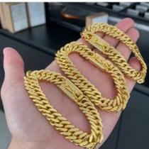 Pulseira feminina e masculina banhada ouro 18k Pulseira feminina e masculina banhada ouro 18k