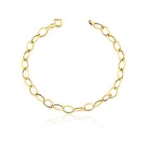 Pulseira Feminina em Ouro 18K com malha Elos Desquinados