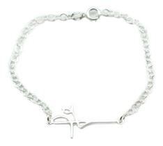 Pulseira Feminina Fe Prata Legitima 925