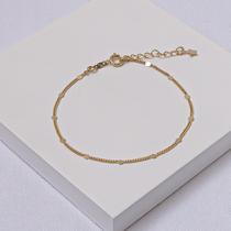 Pulseira Feminina Folheada a Ouro com Chapinhas