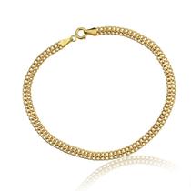 Pulseira Feminina Grumet Lacraia de Ouro 18k 4mm