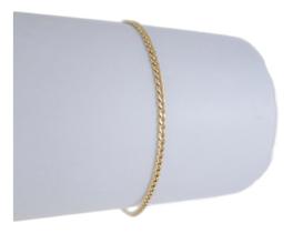 Pulseira Feminina Grumezinha 16 Cm Ouro 18k 750 Novidade