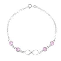 Pulseira Feminina Infinito Com Pedra Zircônia De Prata 925 Pulseira Feminina Infinito Com Pedra Zircônia De Prata 925