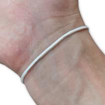 Pulseira Feminina Lacraia 2,5mm Prata 925 Legítima Original
