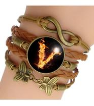 Pulseira Feminina Letra "V" do Alfabeto Inicial Ajustável