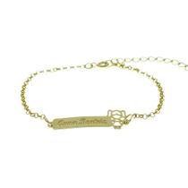 Pulseira Feminina Nome Bruna Banhada Ouro 18k - 1080202