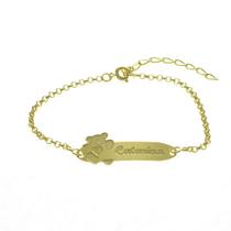 Pulseira Feminina Nome Catarina Banhada Ouro 18K -1080098