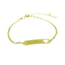 Pulseira Feminina Nome Catarina Banhada Ouro 18K - 1080208