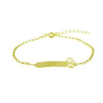 Pulseira Feminina Nome Luis Banhada Ouro 18K - 1080256