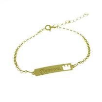 Pulseira Feminina Nome Ramom Banhada Ouro 18K - 1080169