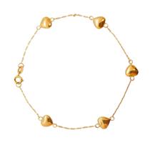 Pulseira Feminina Ouro 18k 750 Coração