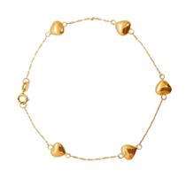 Pulseira Feminina Ouro 18k 750 Coração Pulseira Feminina Ouro 18k 750 Coração