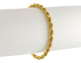 Pulseira Feminina Ouro 18k 750 Cordão Baiano Certificado Gar