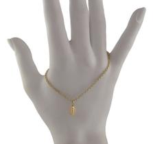 Pulseira Feminina Ouro 18k 750 Elo Português Ns Graças 17 Cm