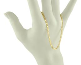 Pulseira Feminina Ouro 18k 750 Maciça Piastrine 18 Cm Linda!