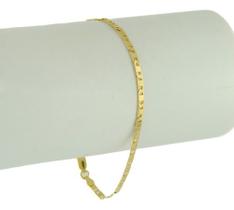 Pulseira Feminina Ouro 18k 750 Maciça Piastrine 20 Cm Novidade