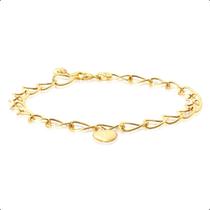 Pulseira Feminina Ouro 18k Com Berloque Coração Pulseira Feminina Ouro 18k Com Berloque Coração