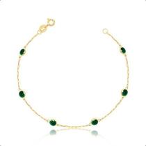 Pulseira Feminina Ouro 18k Com Zircônias 4mm