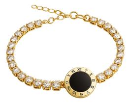 Pulseira Feminina Ouro 18K Zircônia