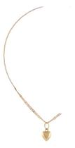 Pulseira Feminina Ouro Pingente Coração 18 Cm 18k 750