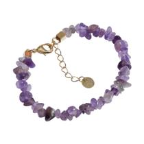 Pulseira Feminina Pedra Ametista Gaya