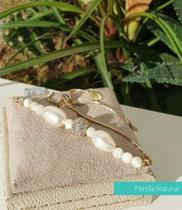 Pulseira Feminina Pérola Natural Semi-joia Pulseira Feminina Pérola Natural Semi-joia