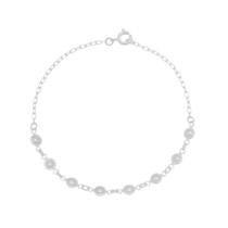 Pulseira feminina pérolas 19cm em Prata 925 pérola sintética Pulseira feminina pérolas 19cm em Prata 925 pérola sintética