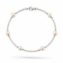 Pulseira Feminina Pérolas 6mm Aço Inox Premium Hipoalérgico Pulseira Feminina Pérolas 6mm Aço Inox Premium Hipoalérgico