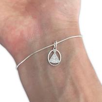 Pulseira Feminina Pingente N S Aparecida Prata 925 Legítima