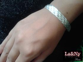 Pulseira Feminina Prata 925 18 Cm 8 Fios