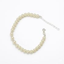 Pulseira Feminina Prata 925 Legítima com Pérolas Amareladas e Extensor 18cm Joia Clássica Pulseira Feminina Prata 925 Legítima com Pérolas Amareladas e Extensor 18cm Joia Clássica
