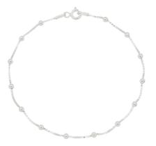 Pulseira Feminina Prata Maciça 925 Bolinha 20 Cm