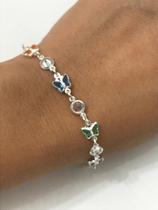 Pulseira Feminina Prata Maciça 925 Borboleta
