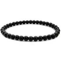 Pulseira Feminina Preta Elástica De Bolinhas Gafeno