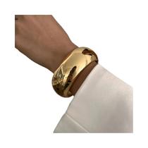 Pulseira Feminina Punk Heavy Metal Geométrica Aberta, Pulseira Moderna E Suave Para Festa, Presente