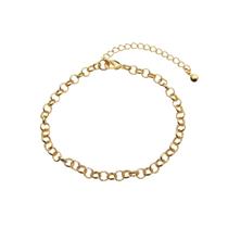 Pulseira Feminina Semijoia Banhado a Ouro 18k PL03249 Elos Portugueses Pulseira Feminina Semijoia Banhado a Ouro 18k PL03249 Elos Portugueses