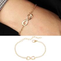 Pulseira Feminina Simbolo Amor Infinito Fina Delicada Moda Pulseira Feminina Simbolo Amor Infinito Fina Delicada Moda