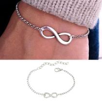 Pulseira Feminina Simbolo Amor Infinito Fina Delicada Moda Pulseira Feminina Simbolo Amor Infinito Fina Delicada Moda