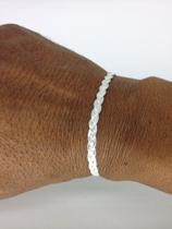 Pulseira Feminina Trançada Italiana 3 Fios 19cm Em Prata 925 Pulseira Feminina Trançada Italiana 3 Fios 19cm Em Prata 925