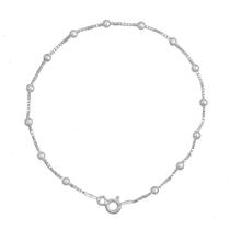 Pulseira Feminina Veneziana Com Bolinha 18cm De Prata Maciça 925 Pulseira Feminina Veneziana Com Bolinha 18cm De Prata Maciça 925