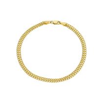 Pulseira Feminina Veneziana Dupla 18cm Ouro 18k Maciça