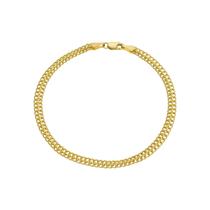 Pulseira Feminina Veneziana Dupla 18cm Ouro 18k Maciça