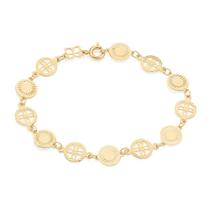 Pulseira feminino rommanel folheada a ouro 551200