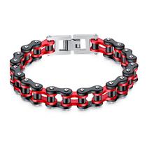 Pulseira Feraco Bikers para homens em aço inoxidável 20,5 cm